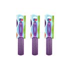 Escova De Cabelo Darma Flex Reta 347 Roxa - Kit Com 3Un