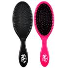 Escova de cabelo Wet Brush Original Detangler rosa/preta (pacote com 2)