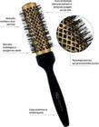 Escova de cabelos profissional thermoceramic vazada nano íon 33mm mq beauty - MQ PROFESSIONAL