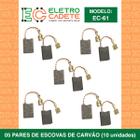 Escova de carvão lixadeira 1351 1356 1357 1361 1362 bosch kit 5 pares (ec61)