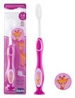 Escova de dente chicco 3 a 6 anos roxa girafa