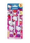 Escova de Dente com Ventosa Hello Kitty Kit Econômico 3 unidades