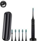 Escova de dente cor preto 5 modos, 5v, ipx7 à prova d'água, sensitivr, massage, polish, bateria 3.7v - Master