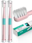 Escova de Dentes Elétrica Samseel Travel Essentials Rosa - Pacote com 2 Unidades