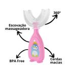 ESCOVA DE DENTES INFANTIL DE SILICONE FORMATO EM U 360º GRAUS