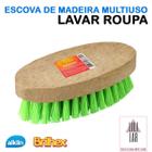 Escova de Lavar Roupa de Madeira Multiuso para Limpeza de Roupa Objetos Tênis - Brilhex
