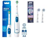 Escova Dental Eletrica Pro Saude Power+2 Pilhas + Refil Sensi