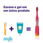 Escova dental infantil com reservatório de gel e refil extra Magic Brush Angie roxa
