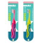 Escova Dental Infantil Kess Compact Kids Rosa e Verde