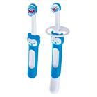 Escova Dental Infantil Mam Learn To Brush 5+ Meses Azul com 2 Unidades