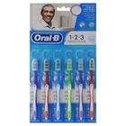 Escova Dental oral-B 1-2-3 - media, limpeza brilhante, sortida com 1 unidade