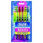 Escova Dental Oral-B Color Collection Pack Familia 5un