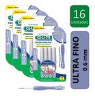 Escova Interdental Proxa Brush 0.6 Ultra Fina Lilás C/16 Gum