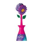 Escova Louça Multiuso Formato Flor Com Suporte Vaso Casamia