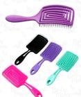Escova para cabelo raquete hair quadrada flexível clássica