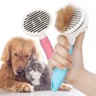 Escova Pente Plastico Ferro Para Pentear Cachorros e Gatos Pet Tirar os Pelos