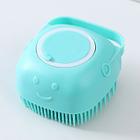 Escova Pente Silicone Dispenser Shampoo Pet Banho Tosa Cães Gatos Cachorros Pets