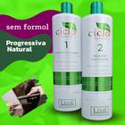 Escova Progressiva Ciclo Natural Orgânica sem formol Lissé Shampoo 1 Litro + Redutor 1 Litro