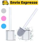 Escova Sanitária Silicone Suporte Plástico Oval Parede