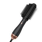 Escova secadora 4 em 1 Ionic Ceramic Titanium Hot Air Styler: escova alisadora, volumizadora e redutora de frizz para todos os tipos de cabelo (preta)