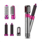 Escova Secadora 5 Funções Elétrica Ar Quente Frio Modeladora Cor Rosa