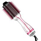 Escova Secadora Gama Glamour Pink Brush 3D, 1.200W, Branco/Rosa/Preto 127V