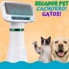 Escova Secadora Pet - Seca Remove Pelos Cachorro Coelho Gato - SECADOR PET