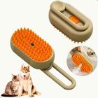 Escova Vapor Pet 3 em 1 para Gatos Cachorros Elétrica Recarregavel Massageia Remove e Limpa Pelos