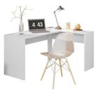 Escrivaninha Canto Home Office Presence Branco Demobile