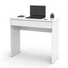 Escrivaninha Escritório Quarto Mesa Computador Estudo Home Office 1 Gaveta Max - Branco