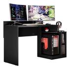 Escrivaninha Gamer Albatroz Play Trader Mdp De 1.36m X 0.86m X 0.56m Preto-fosco Liso