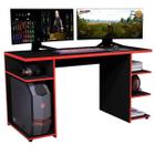 Escrivaninha Gamer para computador modelo Ideal Pró 1000 Black preta com vermelha 1.36 professional ultimas unds