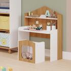 Escrivaninha infantil Banco Branco Nature 100% MDF Ceci Shop JM