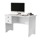 ESCRIVANINHA MESA DE COMPUTADOR 1.20m PARISE 2 GAVETAS TAMPO 18MM COR BRANCA