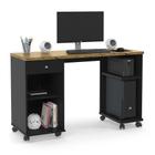 Escrivaninha Mesa de computador Million mdp de 1250mm x 760mm x 450mm Preto Acetinado MoveBrinque