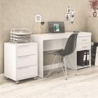 Escrivaninha Mesa Escritório 2 Gavetas 120cm com Gaveteiro 3 Gavetas Maia