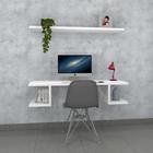 Escrivaninha Suspensa Grande MDF Prateleira Grande Sala 90