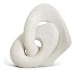 Escultura Abstrata em Poliresina Off White - Pra Casa Decor