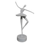 Escultura Bailarina Dançando Ceramica Branca Formosa - LUXdécor Casa e Jardim