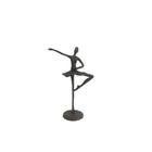 Escultura bailarina em metal preto 20 cm