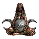 Escultura Bruxa Wicca Triluna Lua Triplice 13 Cm Em Resina