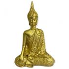 Escultura Buda Tibetano 9X5 Cm Sentado Meditando Dourado - Lua Mística - 100% Original - Loja Oficial