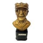 Escultura Busto Chico Xavier Dourado 13,5 Cm Em Resina - Meta Atacado