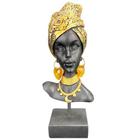 Escultura Cabeça Africana Decorativo - 23x10x6cm - Escultura Clássica com Elegância Atemporal - Decorativa em Estilo Clássico!