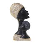 Escultura Cabeça Africana Zuri 33cm Espressione