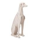 Escultura Cachorro Cerâmica Branco 14181 Mart