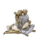 Escultura Casal Decorativo Com Filho - Espressione Italy