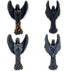 Escultura Castiçal Anjo Negro Fêmea Ou Macho Em Resina 25 Cm - Meta Atacado