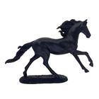 Escultura Cavalo Em Poliresina Preto 26X37,5X7,5Cm - Mart