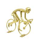 ESCULTURA CICLISTA DECORATIVA EM METAL DOURADA 22cm - Bras Continental